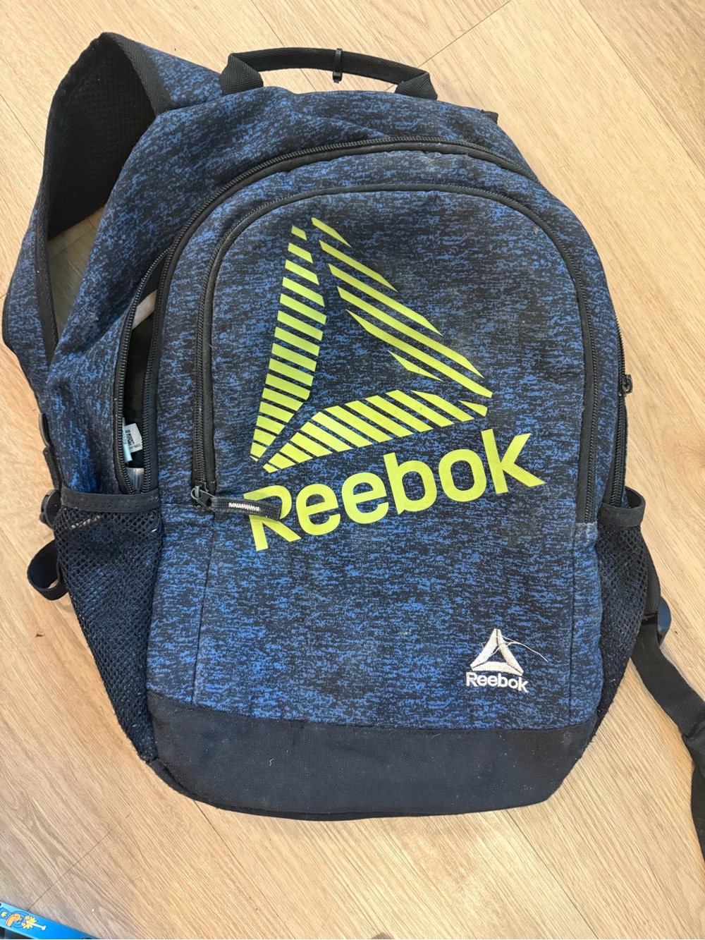 Reebok Men's Blue and Black Logo Backpack